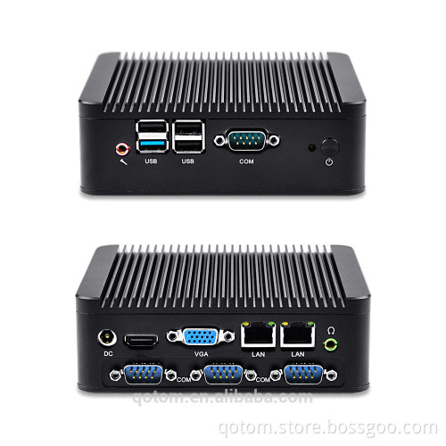 2 Lan 4 COM ,Fanless Quad Core J1900 2.0 GHz 720P/1080P X86 2016 Industrial PC